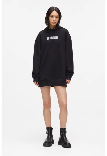 Къса рокля тип худи с лого