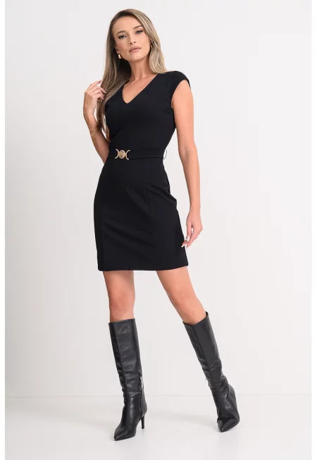 Къса вталена шпиц рокля