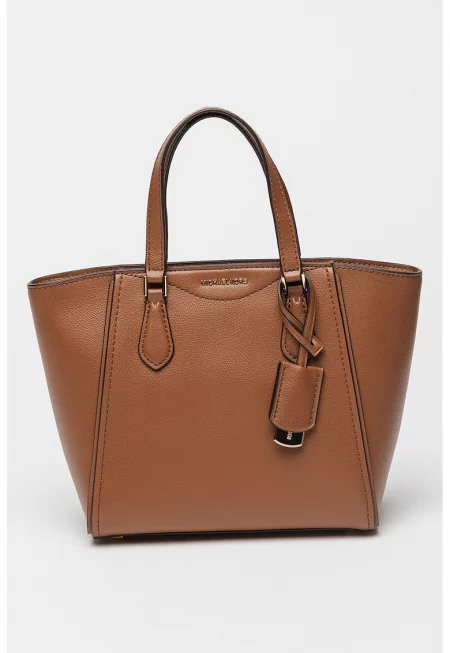 Конвертируема кожена чанта Taryn тип Tote - Канелено кафяво