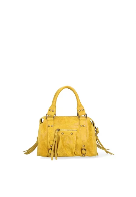 Кожена чанта за рамо с отделяща се презрамка