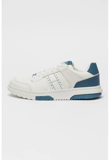 Кожени спортни обувки Brooklyn - Бял/Син