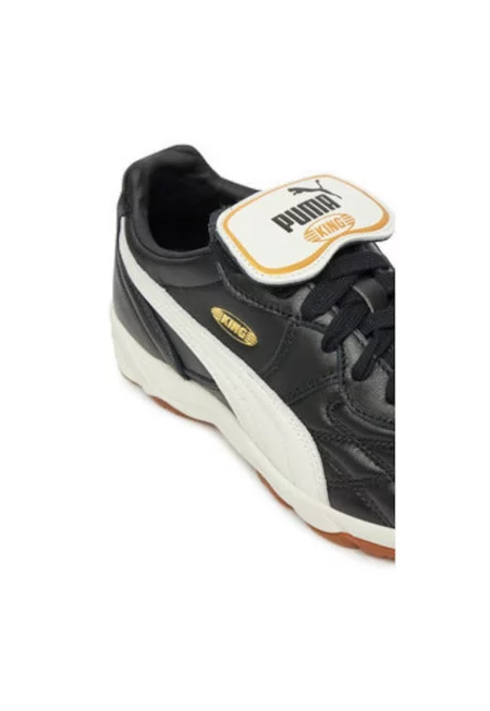 Кожени спортни обувки King с лого - Черен