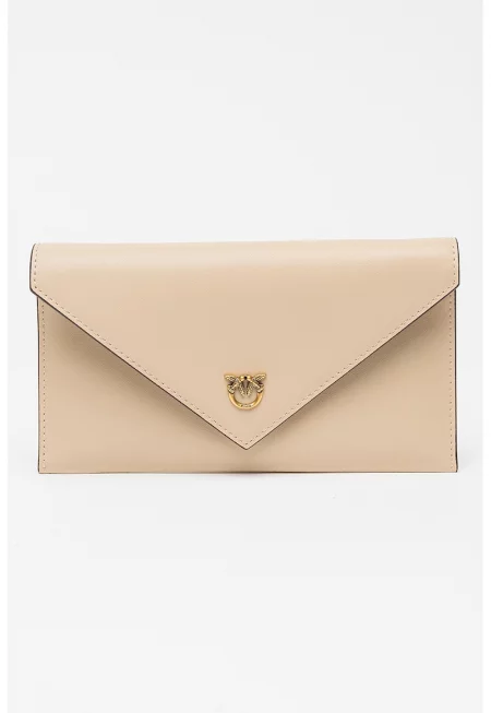 Кожено портмоне с капаче и отделяща се презрамка с верижка