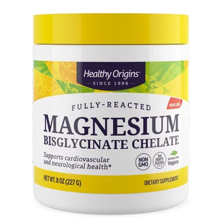 Магнезий бисглицинат хелат – Срещу мускулни крампи, схващания и стрес, 200 mg, 227 g прах