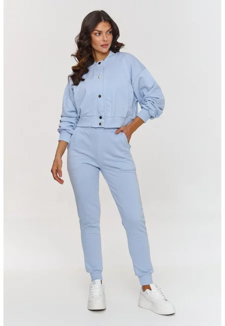 Макадамия - Едноцветен комплект от 3 части - Пастелно синьо - Един размер