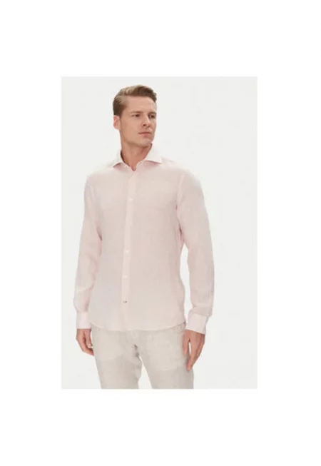 Мъжка риза  10011212 30046075 - лен - розово - Розово
