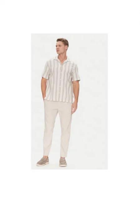 Мъжка риза  10019537 30045991 - памук - бежово - Бежов