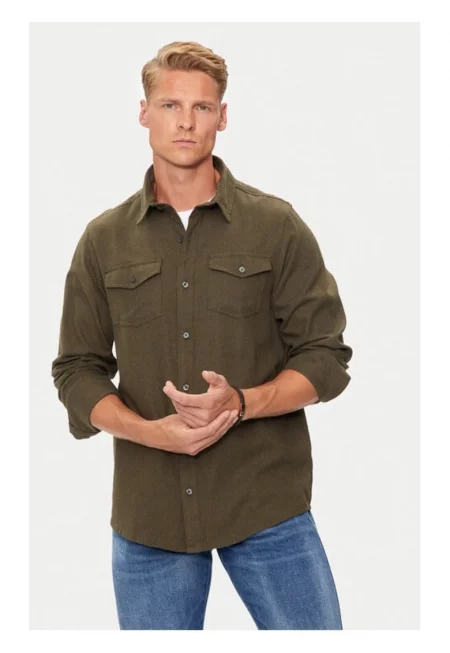 Мъжка риза -  528019 - Каки - Памук
