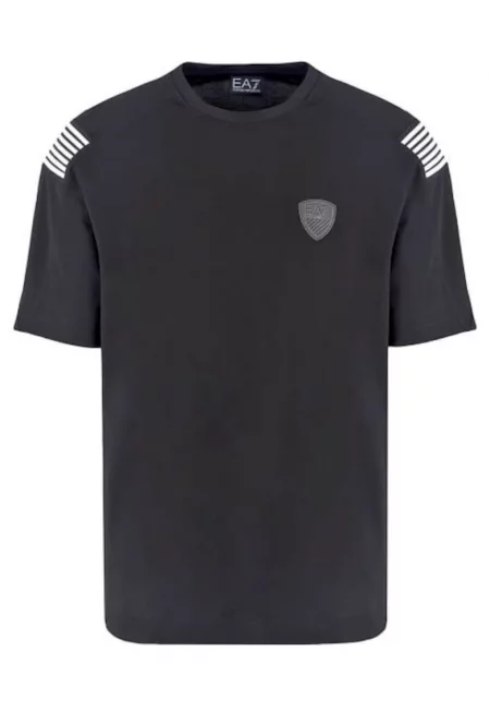 Мъжка тениска 6DPT35 -  EA7 - вискоза/полиамид - черен