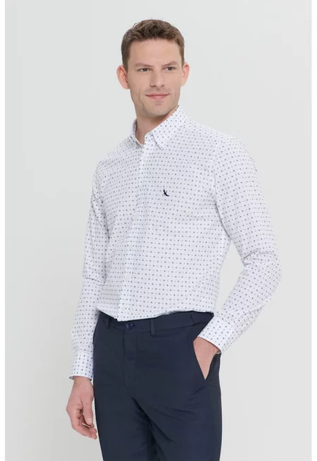 Памучна риза на точки