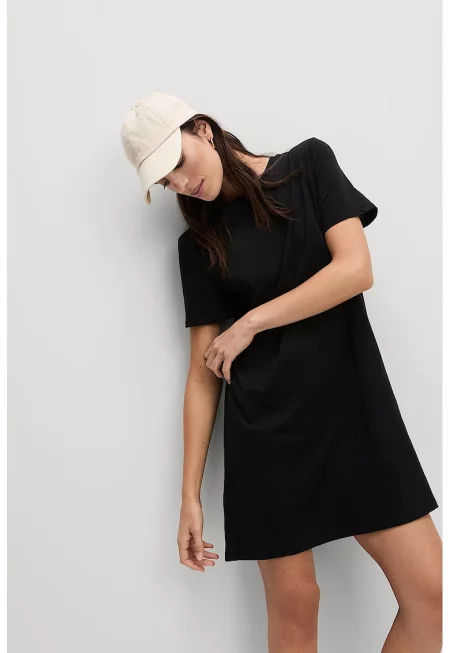 Памучна рокля тип тениска