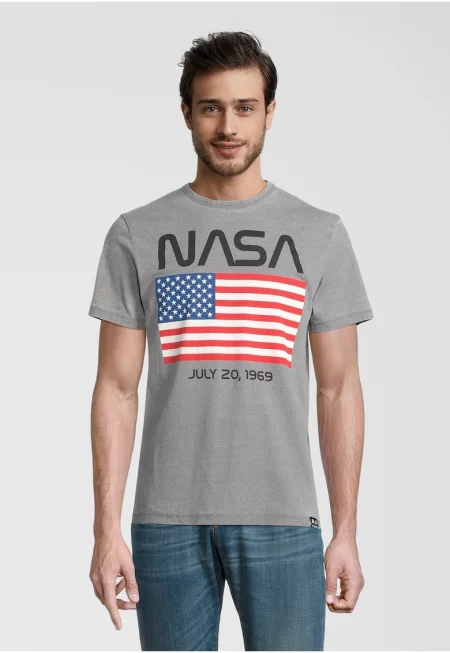 Памучна тениска NASA Moon Landing Date USA Flag 5377