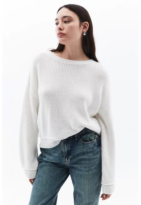 Плетен пуловер