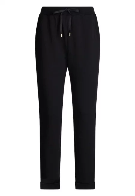 Поларен панталон с регулируема талия - Черен