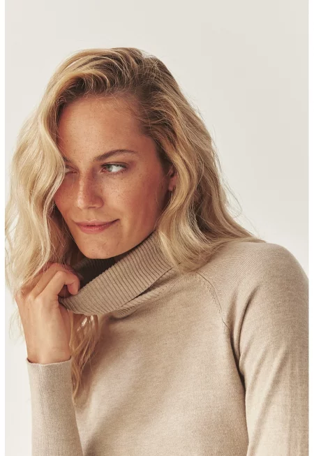 Поло с ръкави реглан - Бежов