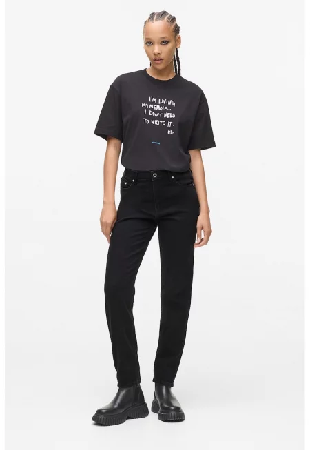 Прави дънки със средна талия