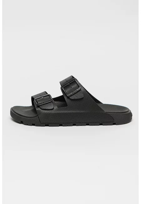 Релефни чехли Surfley с тока - Черен