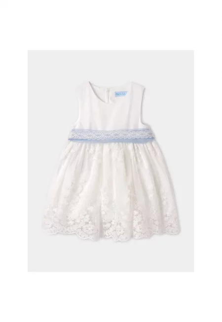 Рокля за момиче -  34572 - Полиестер - Екрю