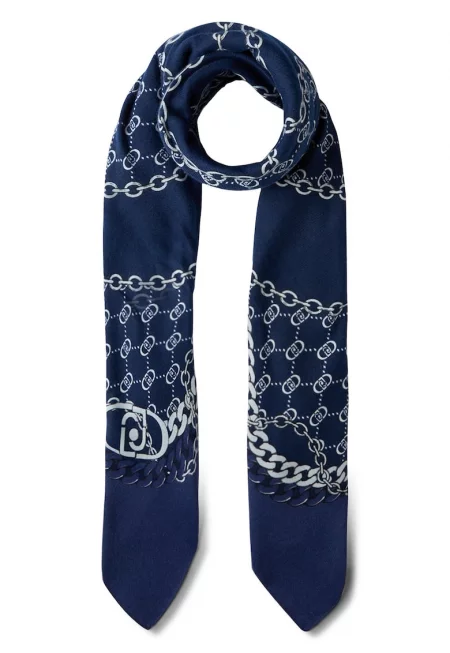 Шал Better с фигурален принт - Индигово синьо