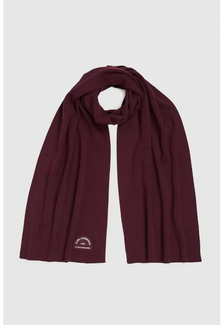 Шал с лого - Бордо