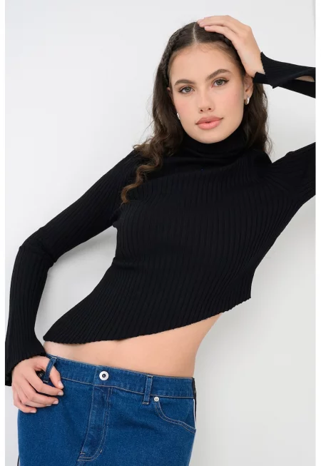 Слим асиметричен пуловер Somyna