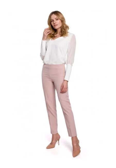 Слим панталон -  Полиестер/еластан - Розов