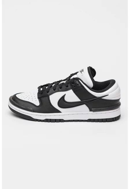 Спортни обувки Dunk Low Twist от кожа и еко кожа - Бял/Черен