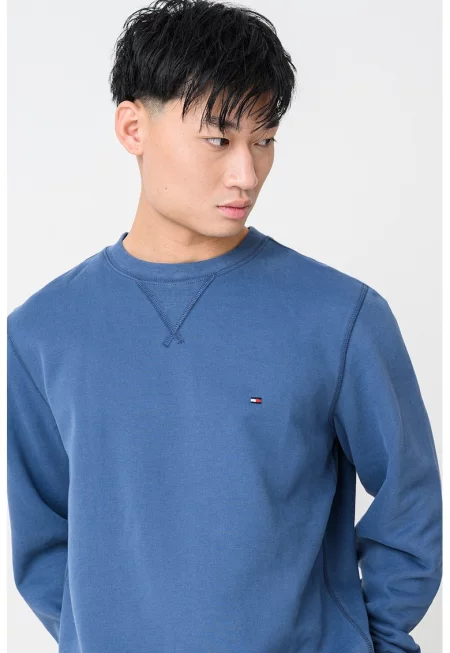 Суитшърт с памук - Тъмносин