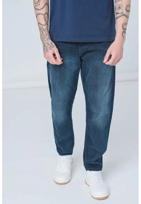 Свободни дънки Isaac деграде - Тъмносин