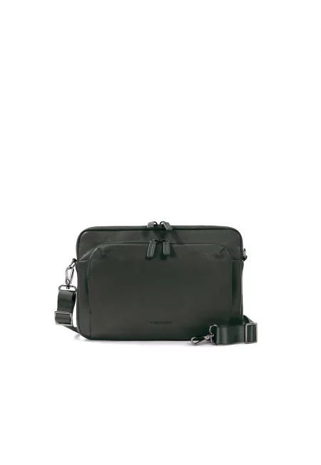 Унисекс кожена чанта за лаптоп - - Тъмнозелен