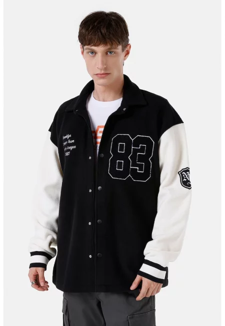 Яке бомбър с контрастни ръкави