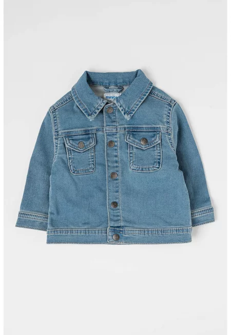 Яке от деним с джобове - Син меланж