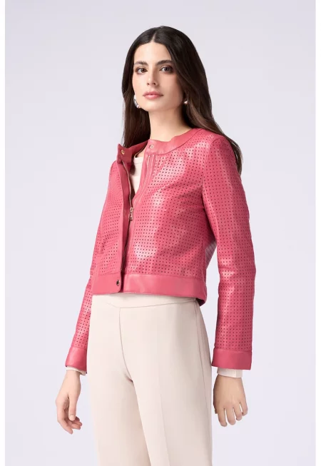 Яке от еко кожа с перфорации