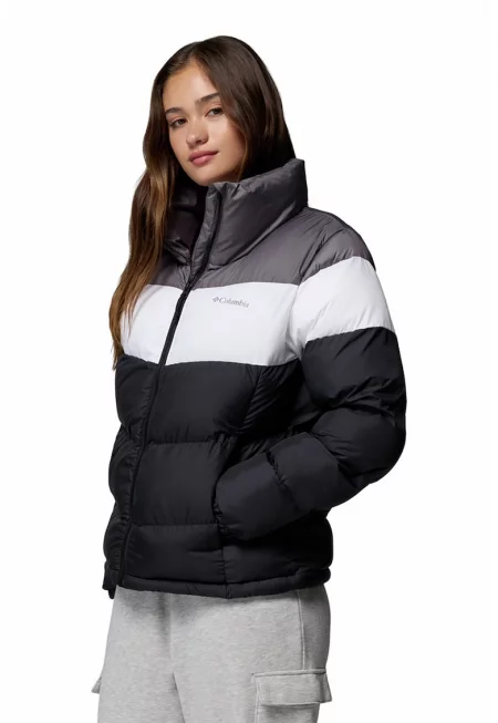 Зимно яке Puffect™ II в цветен блок - Черен/Сив/Бял