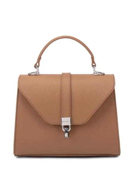 Чанта през рамо от еко кожа - Кафяв