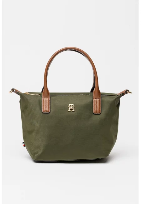 Чанта през рамо с лого - Тъмнозелен