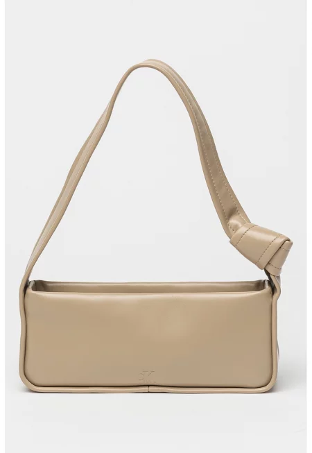 Чанта за рамо от еко кожа - Бежов