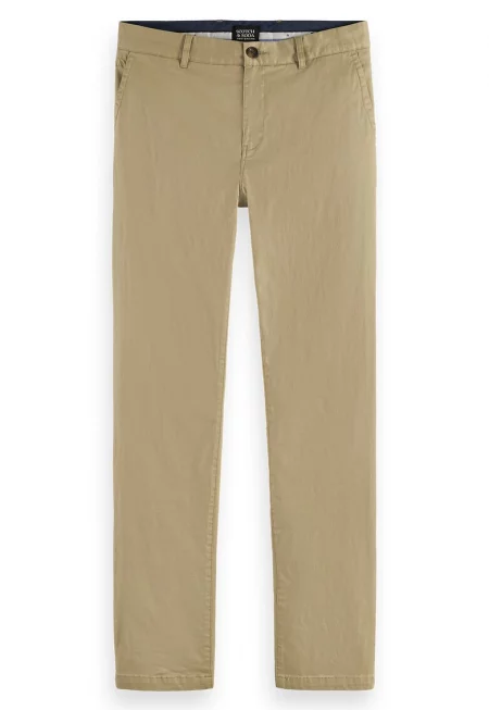 Чино панталон със средна талия - Бежов