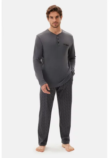 Дълъг пижамен панталон с памук