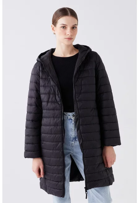 Дълго капитонирано зимно яке