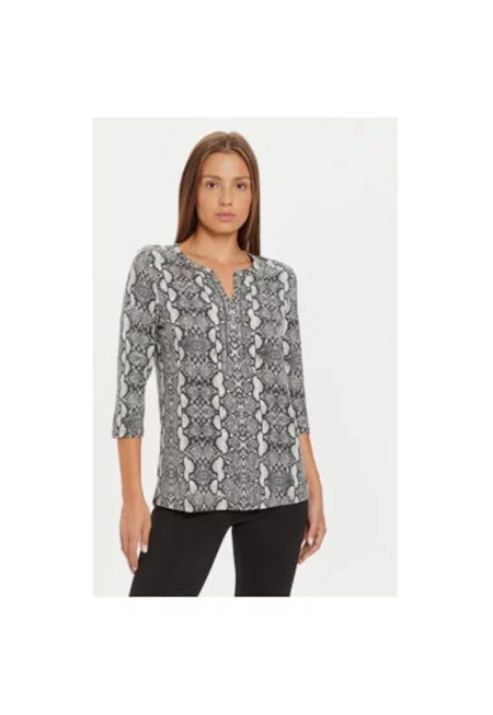 Дамска блуза -  304695537 - Вискоза - Сива - Сив