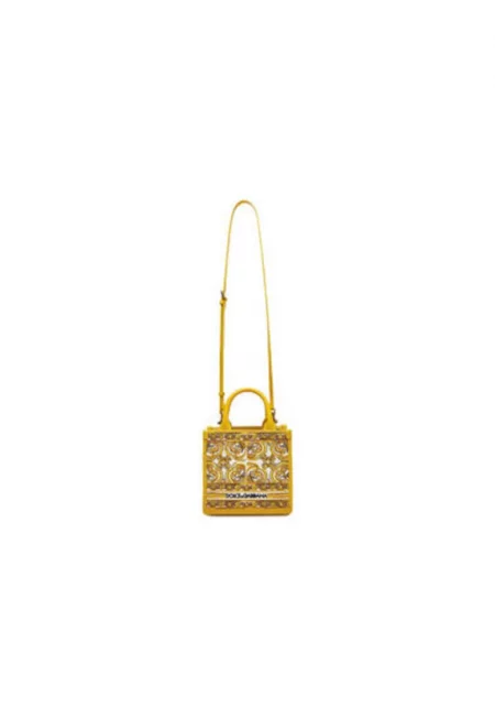 Дамска чанта Dolce Gabbana - BB7479 AW050 - Текстил - Жълт