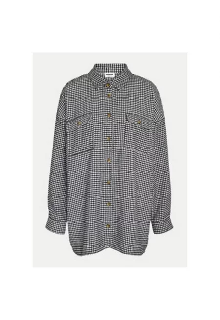 Дамска риза -  304517112 - Рециклиран полиестер/Акрил - Сива - Сив