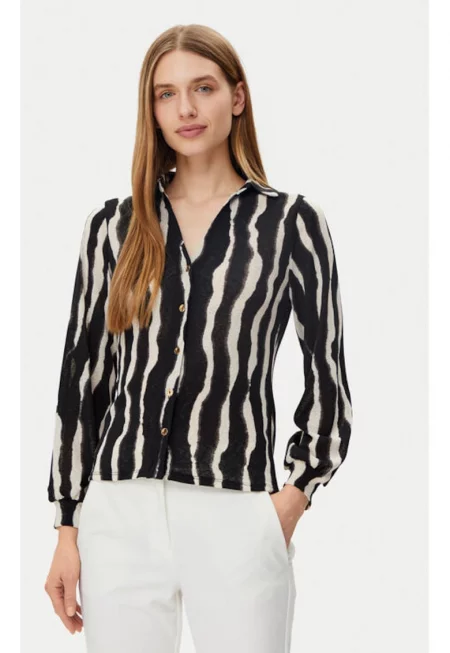 Дамска риза -  305253668 - Полиестер - Черен - Черен