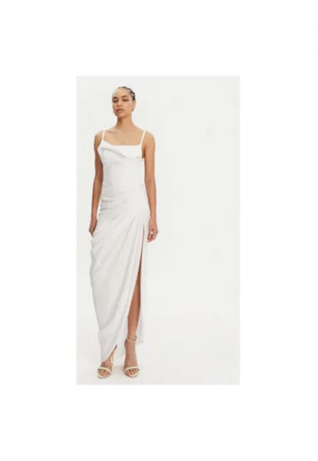 Дамска рокля  21E243DR0011020 - Вискоза/Полиамид - Бяла