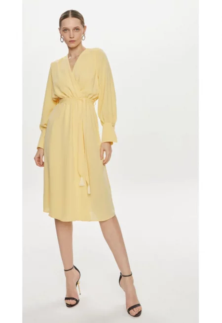 Дамска рокля - Ринасименто - 304150661 - Полиестер - Жълт