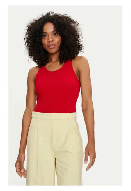 Дамска тениска -  014925 - Червена - Вискоза -