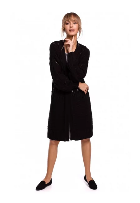 Дамска жилетка -  акрил/полиамид - черна - универсален размер