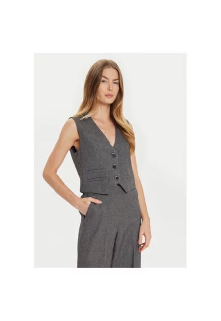 Дамски елек -  304919596 - Полиестер/Вискоза - Сив - Сив