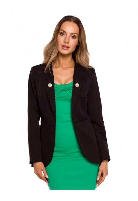 Дамско яке -  Полиестер/Еластан - Черно